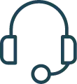 Green headphone icon.
