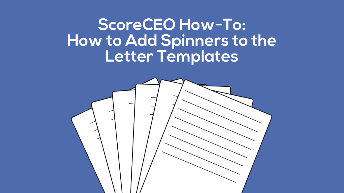 Elevate Credit Repair Letters with ScoreCEO Template Spinners featured image