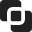 Two intersecting shapes forming a linked connection, symbolizing integration or connection.