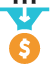 An image of a dollar sign on a funnel, illustrating the process of directing funds or investments effectively.