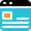 Web page or portal illustration with a content layout.