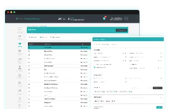 Task management interface with a list of tasks and deadlines